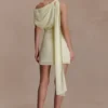 Daisie Chiffon Mini Dress – Lemon