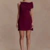 Daisie Chiffon Mini Dress – Wine