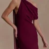 Daisie Chiffon Mini Dress – Wine