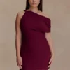 Daisie Chiffon Mini Dress – Wine