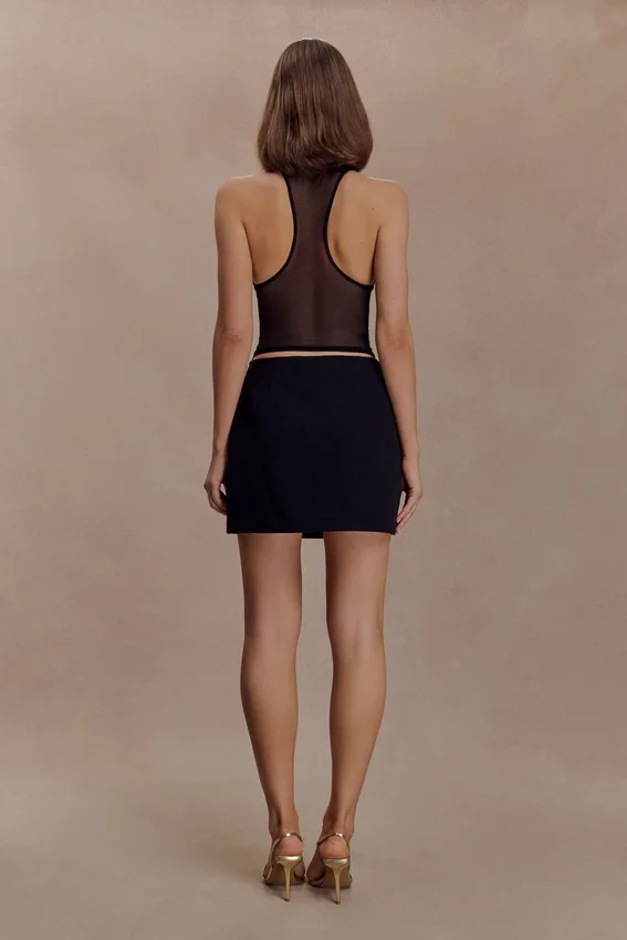 Dayana Cotton Mini Skirt – Black Dayana Cotton Mini Skirt – Black