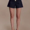 Demi High Waisted Denim Shorts – Washed Indigo Blue