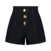 Demi High Waisted Denim Shorts – Washed Indigo Blue