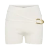 Dimitri Mini Knit Shorts With Belt – Ivory