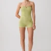 Dimitri Mini Knit Shorts With Belt – Light Olive