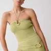 Dimitri Mini Knit Shorts With Belt – Light Olive