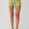 Dimitri Mini Knit Shorts With Belt – Light Olive