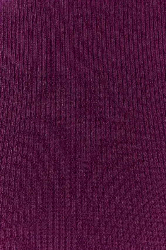 Diya Ribbed High Waisted Pants With Wire Hem – Plum Diya Ribbed High Waisted Pants With Wire Hem – Plum