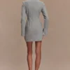 Dorian Fitted Shirt Mini Dress – Charcoal Marle