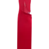 Edwina Knotted Mesh Maxi Dress – Red