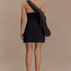 Effie Organza One Sleeve Mini Dress – Black Effie Organza One Sleeve Mini Dress – Black