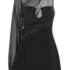 Effie Organza One Sleeve Mini Dress – Black Effie Organza One Sleeve Mini Dress – Black
