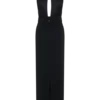Elan Stretch Crepe Maxi Dress – Black