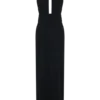 Elan Stretch Crepe Maxi Dress – Black