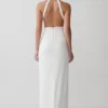 Elan Stretch Crepe Maxi Dress – White