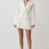 Elara Cropped Collared Jacket – Ivory Elara Cropped Collared Jacket – Ivory