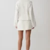 Elara Cropped Collared Jacket – Ivory Elara Cropped Collared Jacket – Ivory