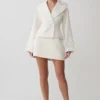 Elara Suiting Mini Skirt – Ivory