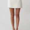 Elara Suiting Mini Skirt – Ivory