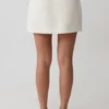 Elara Suiting Mini Skirt – Ivory