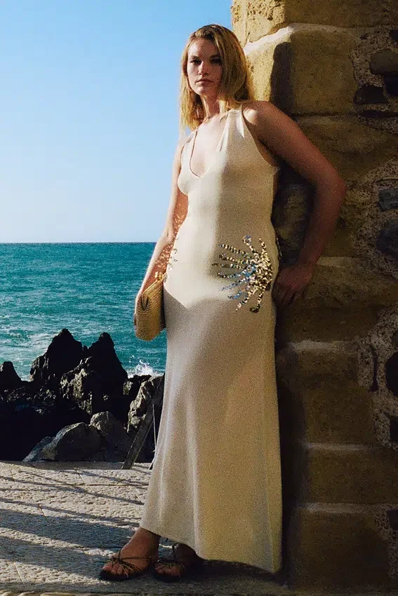 Ellington Knit Maxi Dress With Sequin – Ivory Ellington Knit Maxi Dress With Sequin – Ivory