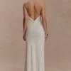 Elyna Slinky Halter Maxi Dress – Ivory