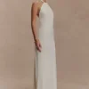 Elyna Slinky Halter Maxi Dress – Ivory