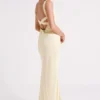 Ensley Satin Maxi Dress – Light Yellow