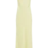Ensley Satin Maxi Dress – Light Yellow