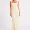 Ensley Satin Maxi Dress – Light Yellow
