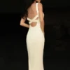 Ensley Satin Maxi Dress – Light Yellow