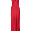 Esme Plunge Satin Maxi Dress – Red