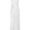 Esther Iridescent Satin Cowl Maxi Dress – Ivory