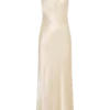 Esther Iridescent Satin Cowl Maxi Dress – Lemon Sorbet