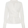 Eugenia Wrap Cotton Shirt – White
