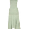 Evelyn Shirred Chiffon Maxi Dress – Sage