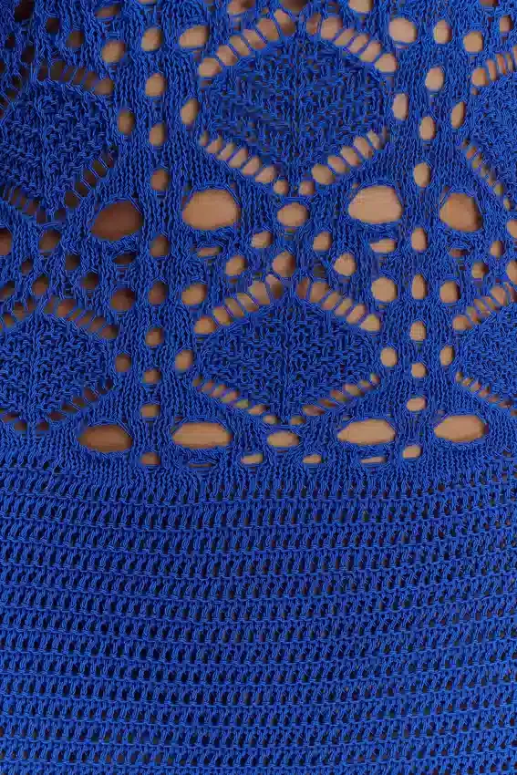 Everette Crochet Knit Mini Dress – Cobalt Everette Crochet Knit Mini Dress – Cobalt