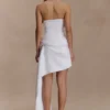 Evianna Strapless Gathered Mini Dress – White Evianna Strapless Gathered Mini Dress – White