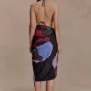 Evie Chiffon Sarong – Multi Fluid Reverie Print
