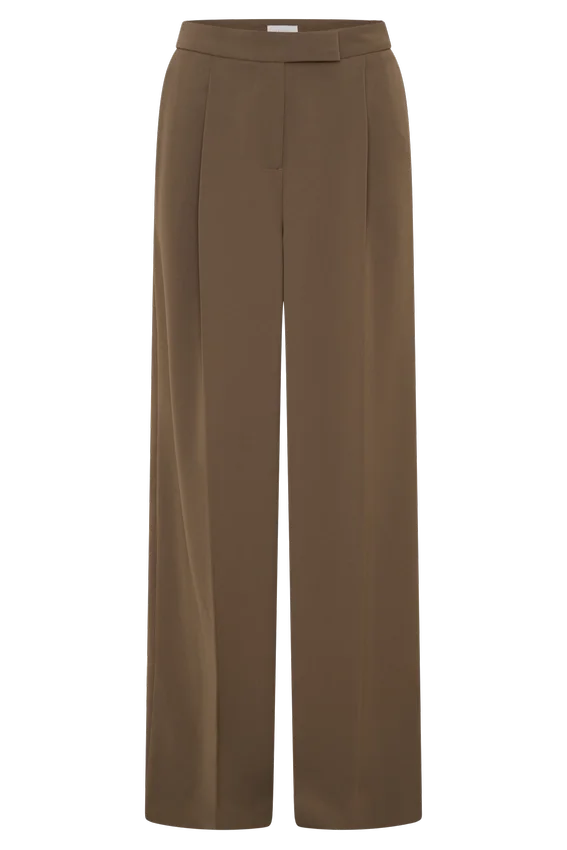 Faith Suiting Wide Leg Pant – Cacao Brown Faith Suiting Wide Leg Pant – Cacao Brown
