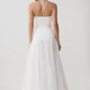 Fiona Linen Halter Maxi Dress – White