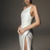 Francine One Shoulder Maxi Dress – Ivory