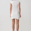 Freida Knit Mini Dress With Sash – Ivory