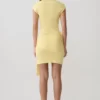 Freida Knit Mini Dress With Sash – Lemon