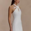 Freya Halter Bow Mini Dress – Ivory