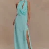 Galia Cowl Neck Maxi Dress – Lagoon