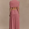 Georgina Chiffon Midi Dress – Burnt Rose