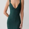 Gia Bandage Knit Midi Dress – Teal