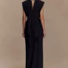 Giulia Chiffon Draped Maxi Dress – Black Giulia Chiffon Draped Maxi Dress – Black