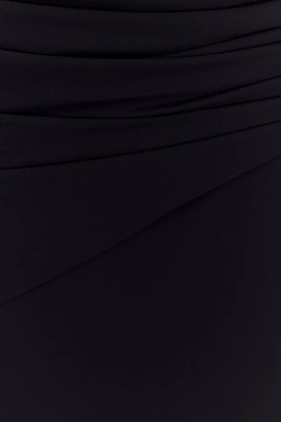 Giulia Chiffon Draped Maxi Dress – Black Giulia Chiffon Draped Maxi Dress – Black